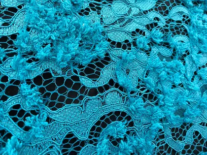 Green Polyester Domestic Lace