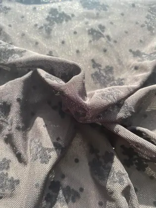Tül · Yerli · Lez · Polyester · Elastan · Flok · Siyah · 160 Cm