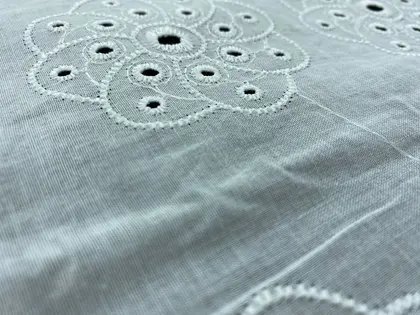 Bleached Bohrer Matte Polyester Domestic Broderie Voile