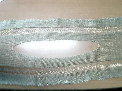 Gold Simli Polyester İthal Yaka