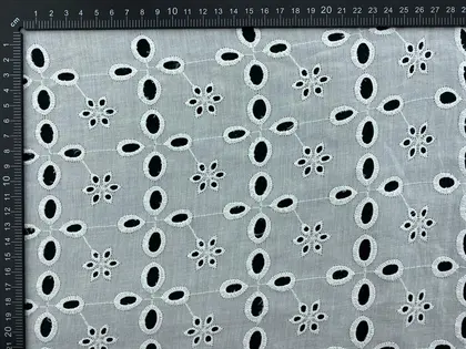 Bleached Bohrer Polyester Domestic Broderie Voile