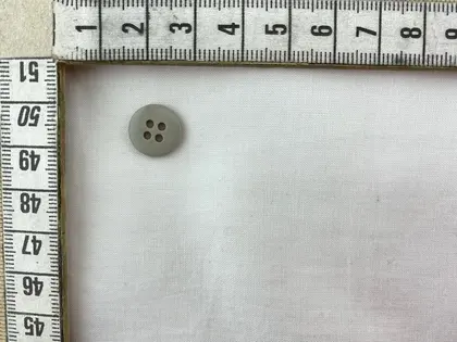 Grey Polyester Domestic Stripe Button 13