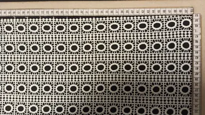 Bleached Matte Polyester Domestic Guipure Broderie · 130 cm
