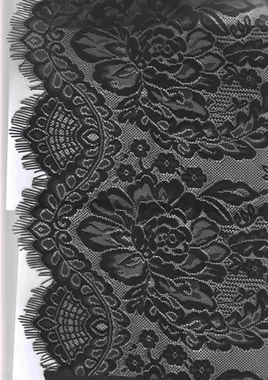 Siyah Sakallı Mikro Polyester Dantel Bant