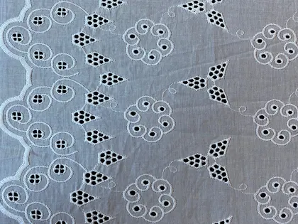 Kasar İşlemli Mat Polyester Vual Brode Kumaş