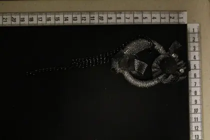 Silver Lurex Accessory Brooch With pin