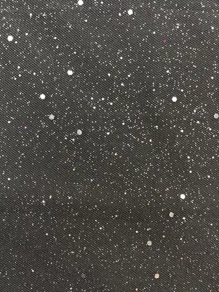 Siyah Pullu Simli Likralı Polyester İthal Tül · 160 cm