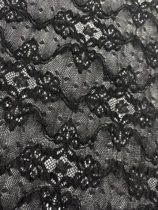 Dantel · İthal · Lez · Naylon Likralı · Siyah · 110 Cm
