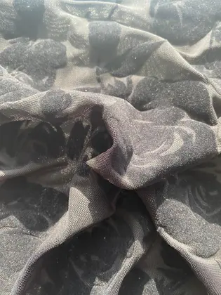 Tül · Yerli · Lez · Polyester · Elastan · Flok · Siyah · 155 Cm