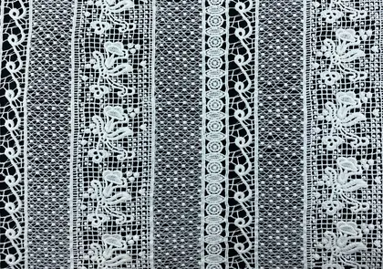Greige Matte Polyester Imported Broderie