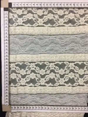 Heat-set Lycra Cotton Nylon Imported Lace