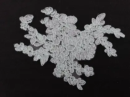 Mint Plain Polyester Domestic Broderie Appliqué
