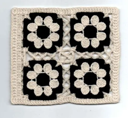 White-Black Acrylic Domestic Appliqué