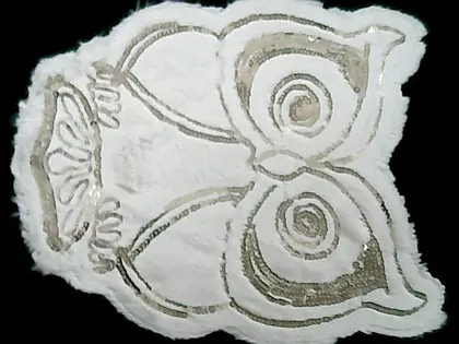 Ecru Sequined Appliqué