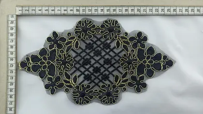 Черный Полиэстер Импортный Appliqué