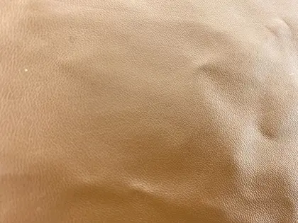 16506 Domestic PU Faux Leather Lycra Polyester Lace Fabric Brown 150 cm