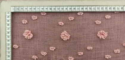 Salmon Woven Polyester Domestic Fabric