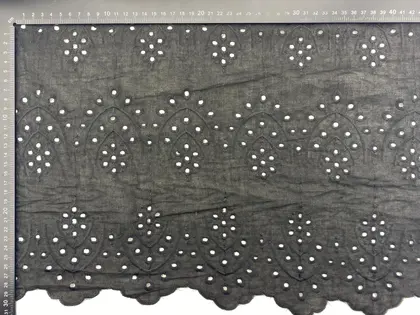 Black Bohrer Cotton Domestic Broderie Voile