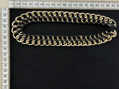 3277 Accessory · Imported · Chain · Velvet · Polyester · Gold-Black