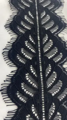 22962 Lace · Imported · Band · Cotton Corded Polyester Black 8.5 cm