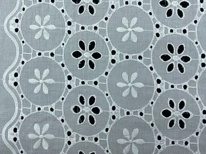 Bleached Bohrer Matte Polyester Domestic Broderie Voile