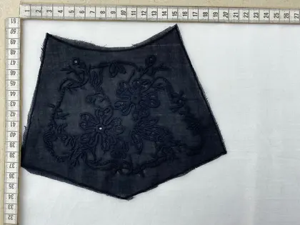 Greige Cotton Domestic Appliqué Voile