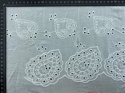 Bleached Bohrer Matte Polyester Domestic Broderie Voile
