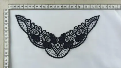 Black Polyester Broderie Collar