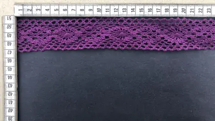 Purple Cotton Domestic Tape Lace · 3,6 cm