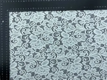 Kabartmalı Likralı Naylon İthal Dantel - 150 cm