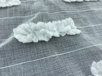 White Polyester Imported Chiffon · 145 cm
