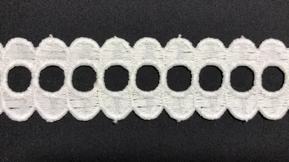 Greige Matte Polyester Domestic Guipure Broderie Tape