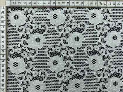 Greige Cotton Nylon Imported Lace