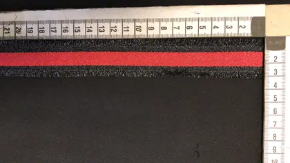 Red Lurex Ground Polyester Imported Ribbon