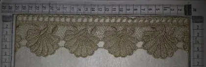 Gold Lurex Polyester Imported Guipure Ribbon