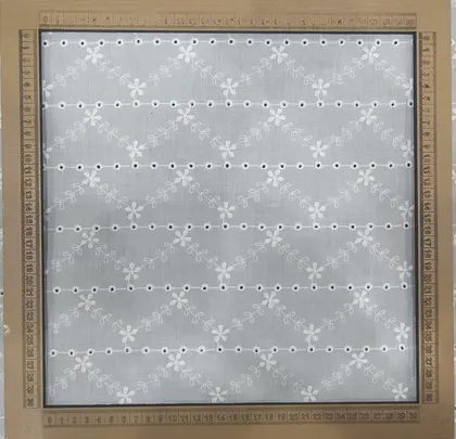 12811 Local Matte Voile Broderie Bleached Polyester