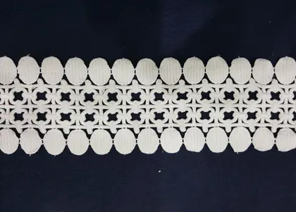 White Cotton Imported Broderie Tape