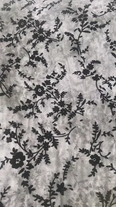 23046 Local Polyester Lace Lycra Navy Blue Black Flocked 150 cm