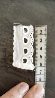 22136 Local Cotton Voile Broderie Band Polyester Bleached 3.5 cm