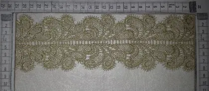Gold Lurex Polyester Imported Guipure Broderie