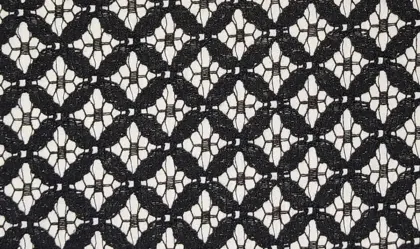 Siyah Yerli Polyester Dantel