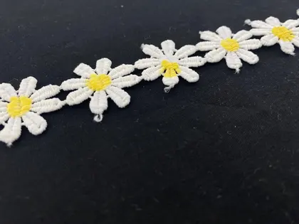 White Polyester Domestic Broderie Tape