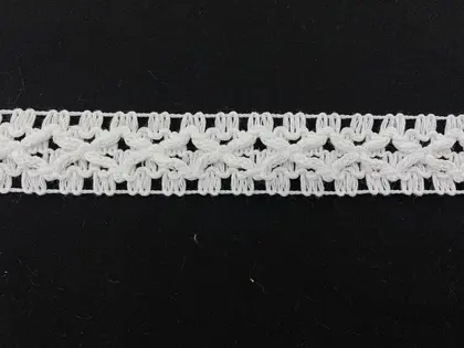 Bleached Cotton Domestic Tape Lace · 2,5 cm