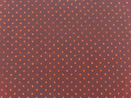 Coral Red Printed Polyester Domestic Tulle · 150 cm