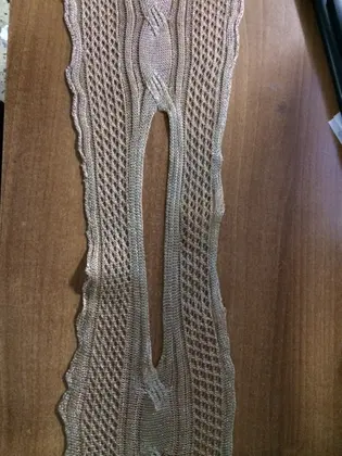 Gold Simli Polyester Yerli Şerit Yaka · 20 cm