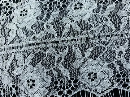 Greige Eyelash Nylon Domestic Tape Lace · 11 cm