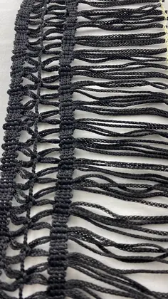 Saçak · Püskül · Polyester · Maki̇na Bağlamali · Di̇ki̇li̇ · 10 Cm · Si̇yah
