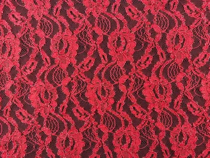 Kırmızı Sakallı Polyester Dantel · 150 cm