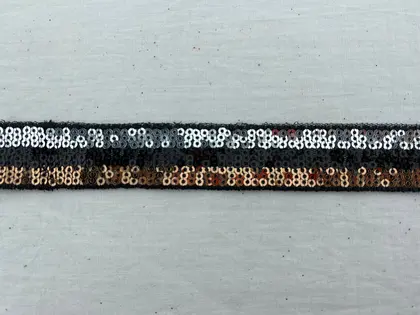 Siyah Pullu İthal Bant Şerit · 2,5 cm