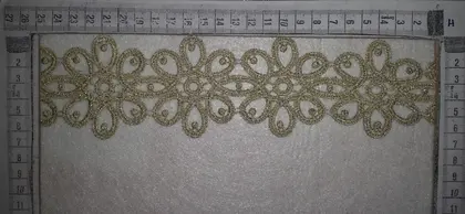 Gold Simli Polyester İthal Güpür Şerit